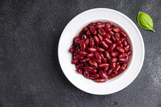 bohnen rote hülsenfrucht gesunde mahlzeit essen snack auf dem tisch kopieren raum essen hintergrund