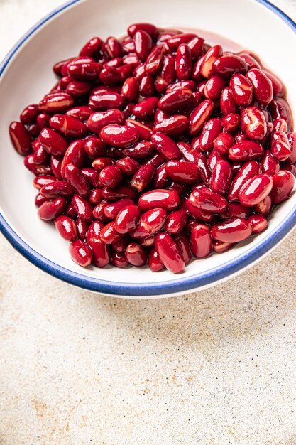 bohnen rote hülsenfrucht gesunde mahlzeit essen snack auf dem tisch kopieren raum essen hintergrund