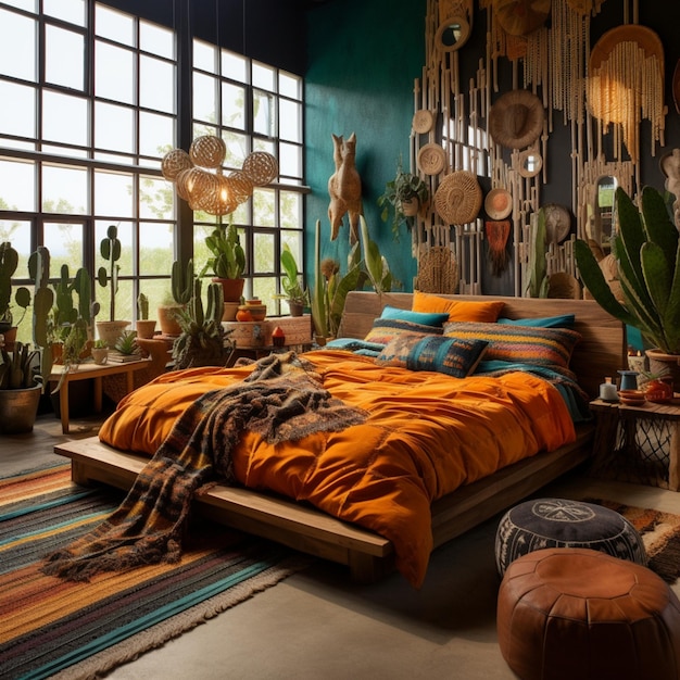 Boho Chic Oasis Decoração de quarto radiante Tem