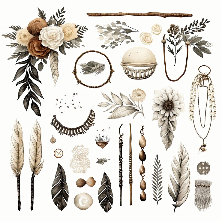 Foto boho hochzeits-clip-art