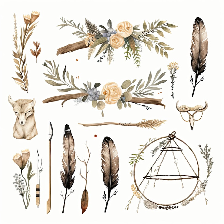 Foto boho hochzeits-clip-art