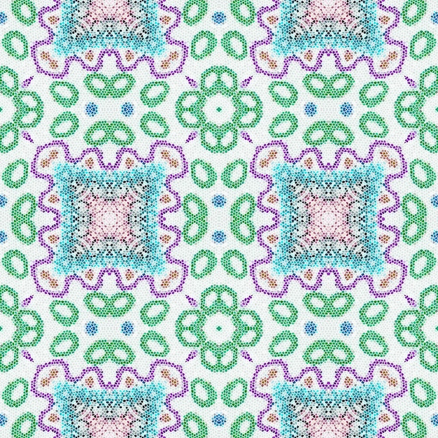 Boho repetir mosaico de patrones sin fisuras bordado étnico