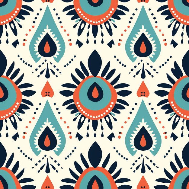 Foto boho retro abstract padrão sem costura para designs únicos