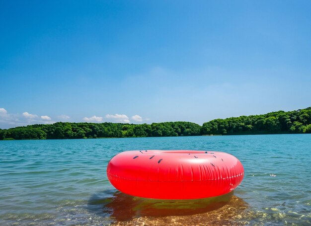 Boje, die im Wasser schwimmt, wird erzeugt