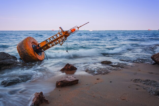 Boje Navigation am Strand