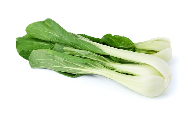 Bok choy (col china) aislado en blanco