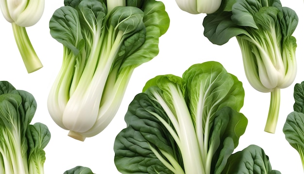 Bok choy em um fundo branco isolado