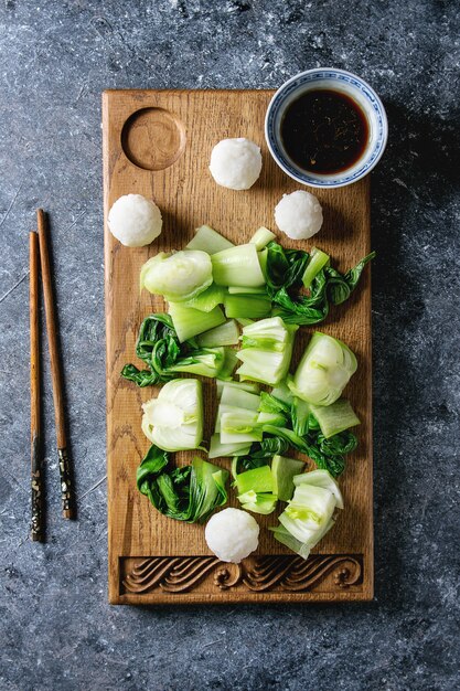 Bok Choy mit Reis