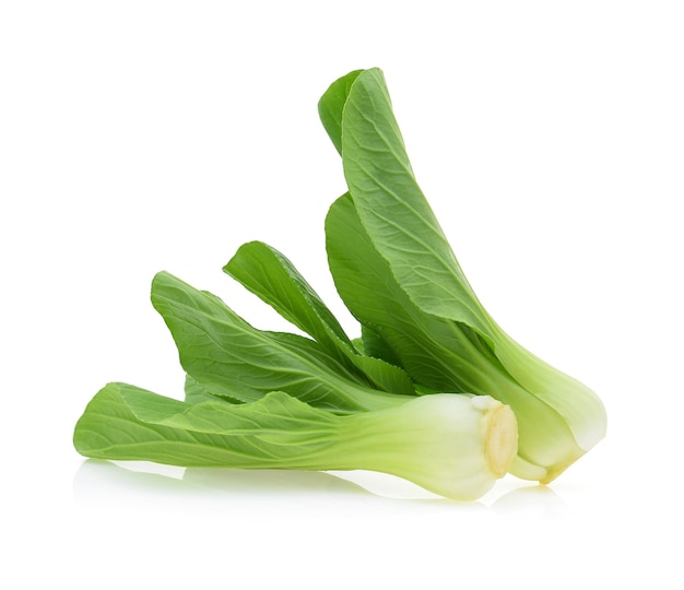 Bok choy (repolho chinês) isolado no fundo branco