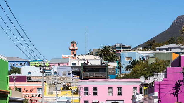 Foto bokaap ciudad del cabo colorida comunidad residencial malaia en sudáfrica