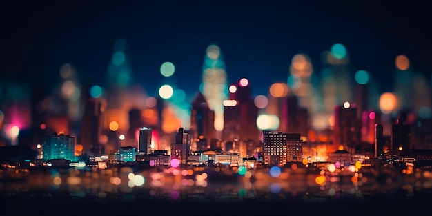 Boke luzes da cidade efeito de fundo desfocado