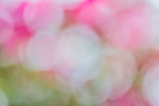 Bokeh abstracto y fondo borroso de la naturaleza blanca y rosa