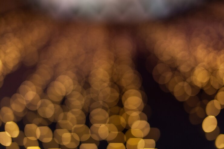 Foto bokeh abstracto noche en el fondo de la ciudad.