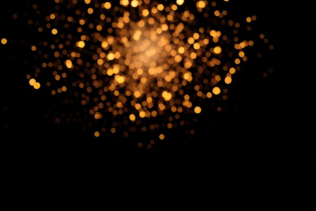 Bokeh abstrata em fundo preto