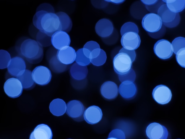 bokeh abstrato com cor de luz led azul