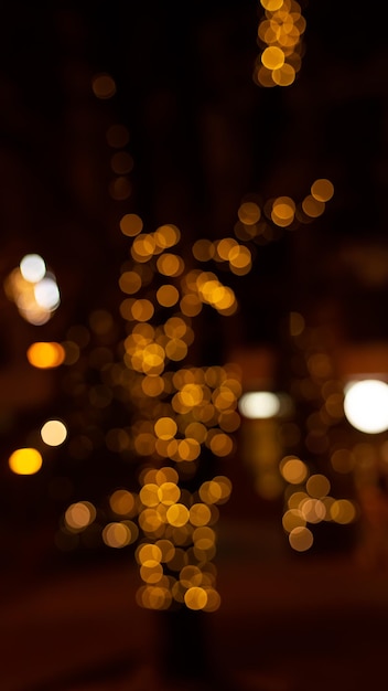 Bokeh cintilante na rua