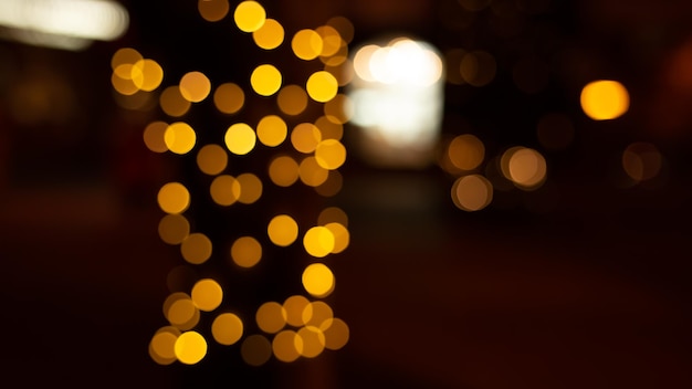 Bokeh cintilante na rua