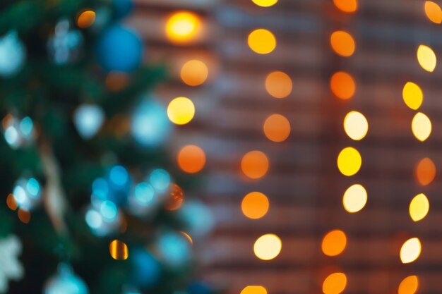 Bokeh de luzes de Natal