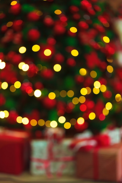 Bokeh de luzes de Natal