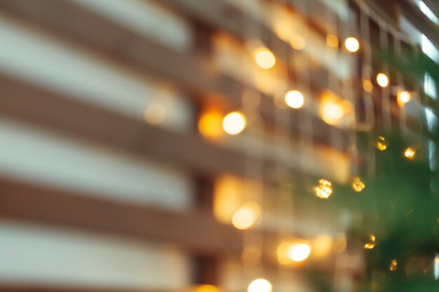 Foto bokeh de luzes de natal