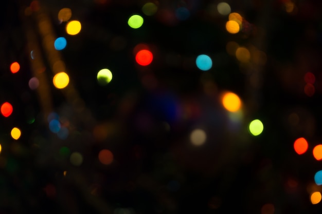 Bokeh de luzes de natal