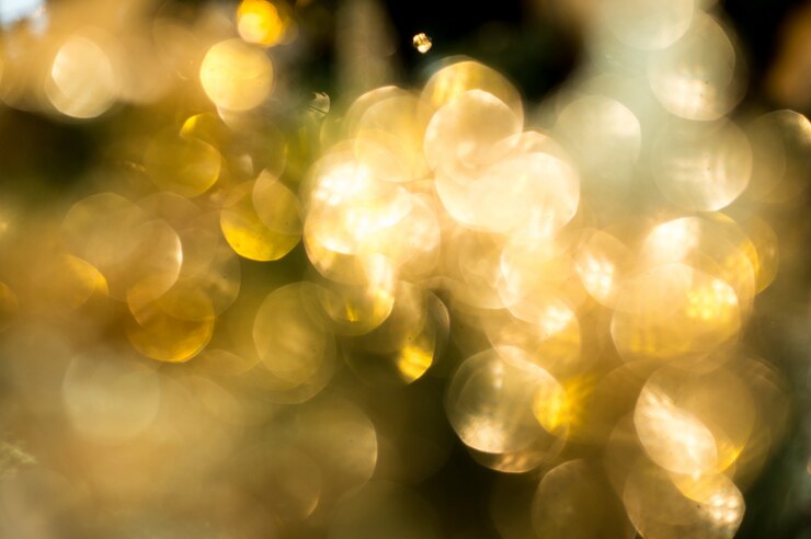 Foto el bokeh dorado en las celebridades navideñas