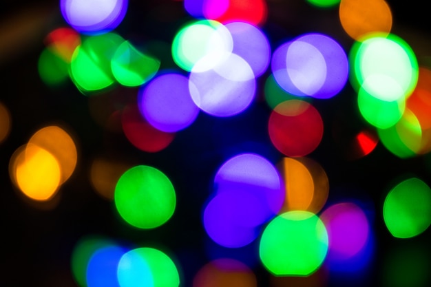 Bokeh enciende el fondo. Resumen luz multicolor. Concepto de Navidad.