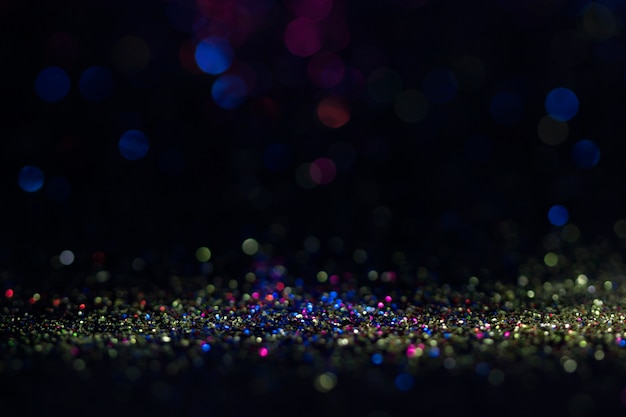 Bokeh glitter voar e luzes em preto