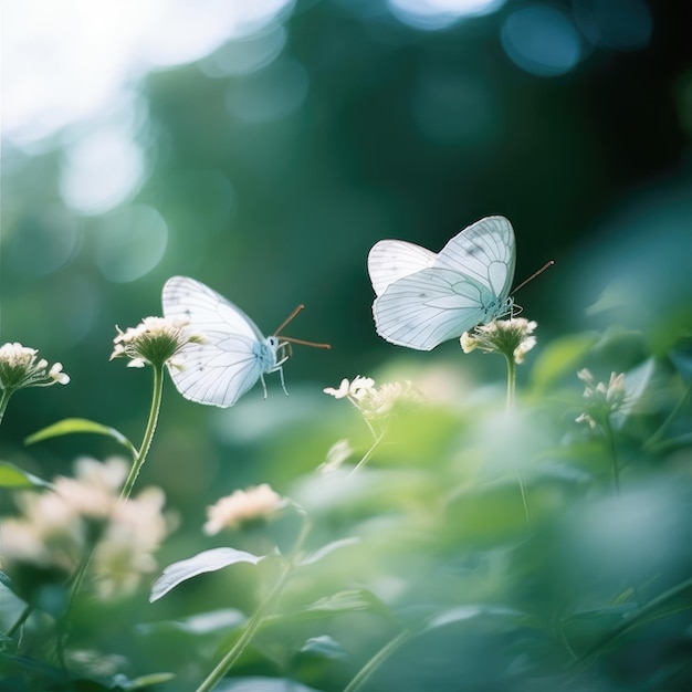 Bokeh-Hintergrund aus grünen Blättern