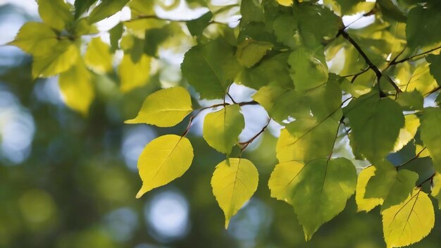 Bokeh de hojas de árbol para el fondo de la naturaleza