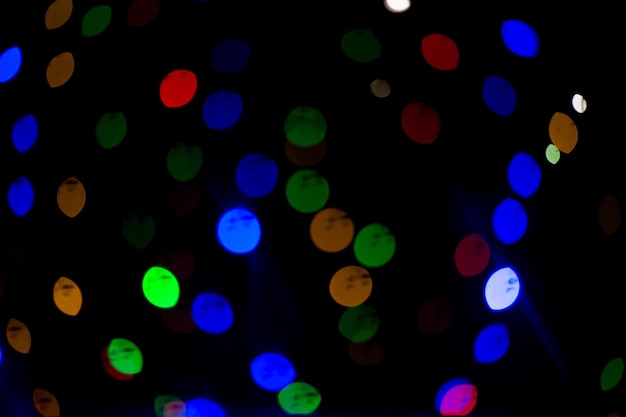 Bokeh ilumina fundo de Natal bonito e luz de Ano Novo Resumo festivo com