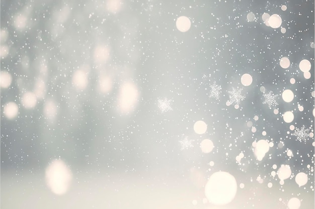Bokeh-Lichter, Hintergrund mit Schnee.