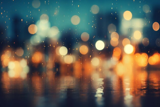 bokeh luces de la ciudad foto generativa AI