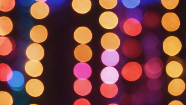 Foto bokeh con luces festivas de varios colores fondo bokeh