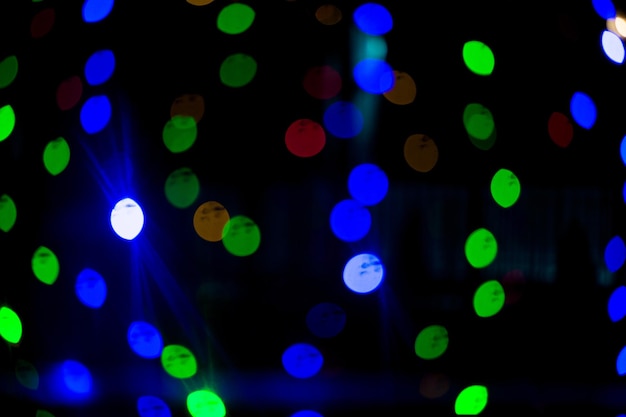 Bokeh luces Hermoso fondo de Navidad y luz de Año Nuevo Resumen festivo con