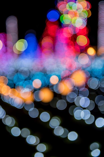 Foto bokeh, luz y decoración de fondo abstracto