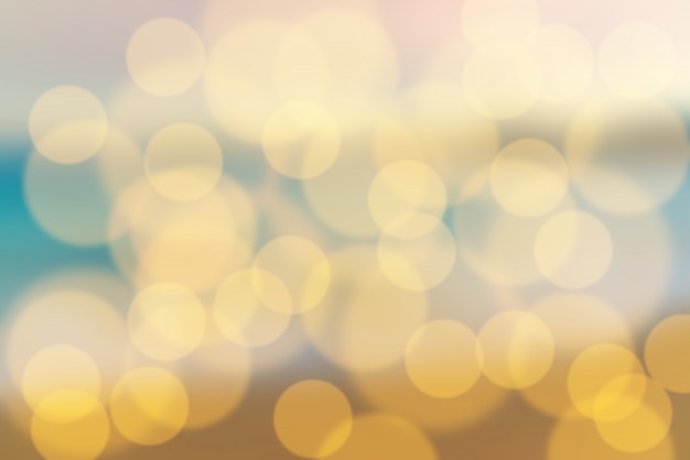 Bokeh de luz navideña y bombillas borrosas de fondo