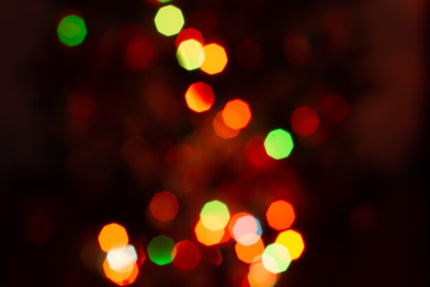 Bokeh multicolorido em casa