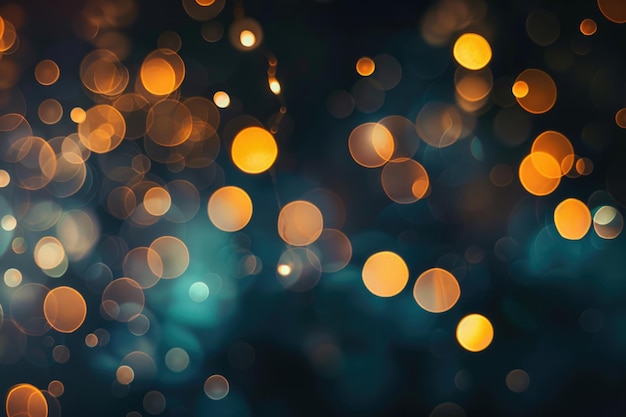 Foto bokeh von lichtern auf schwarzem hintergrund