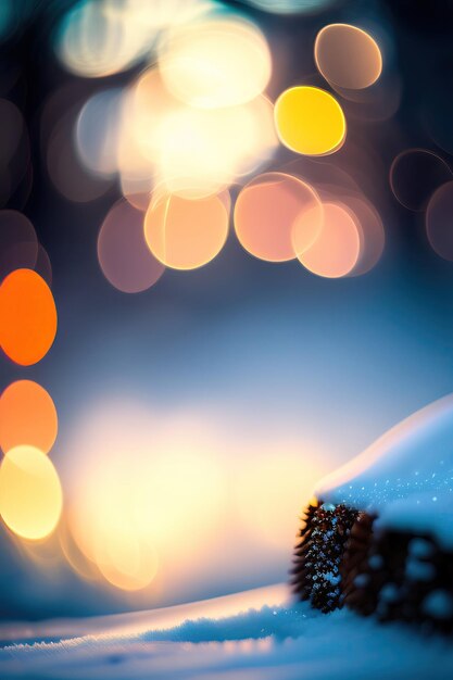 Bokeh-Winterhintergrund