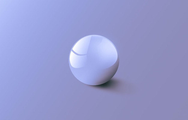 Una bola 3D inteligente con el mismo fondo de color
