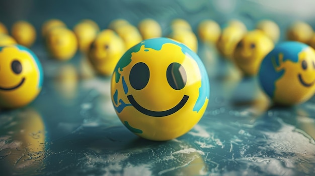 bola amarela de emoji sorridente