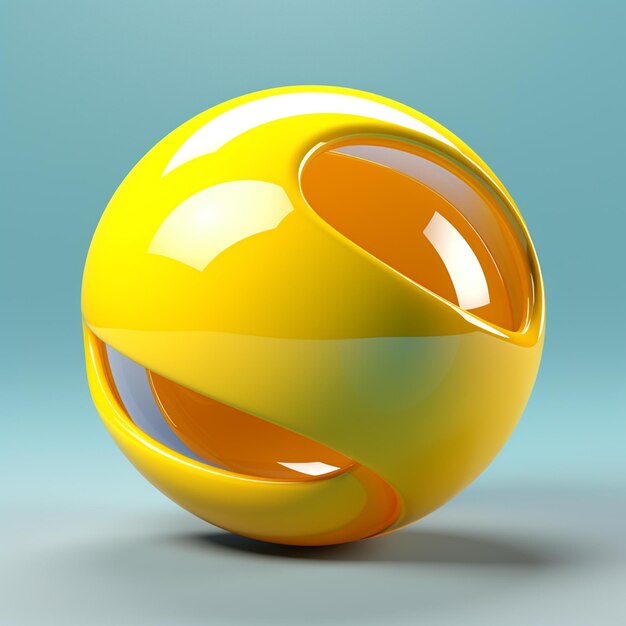bola amarilla de colores