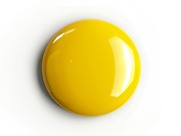 Bola amarilla sobre un fondo blanco