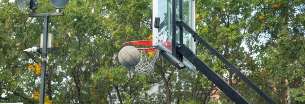 Bola en el aro de baloncesto Deporte Hobby Estilo de vida