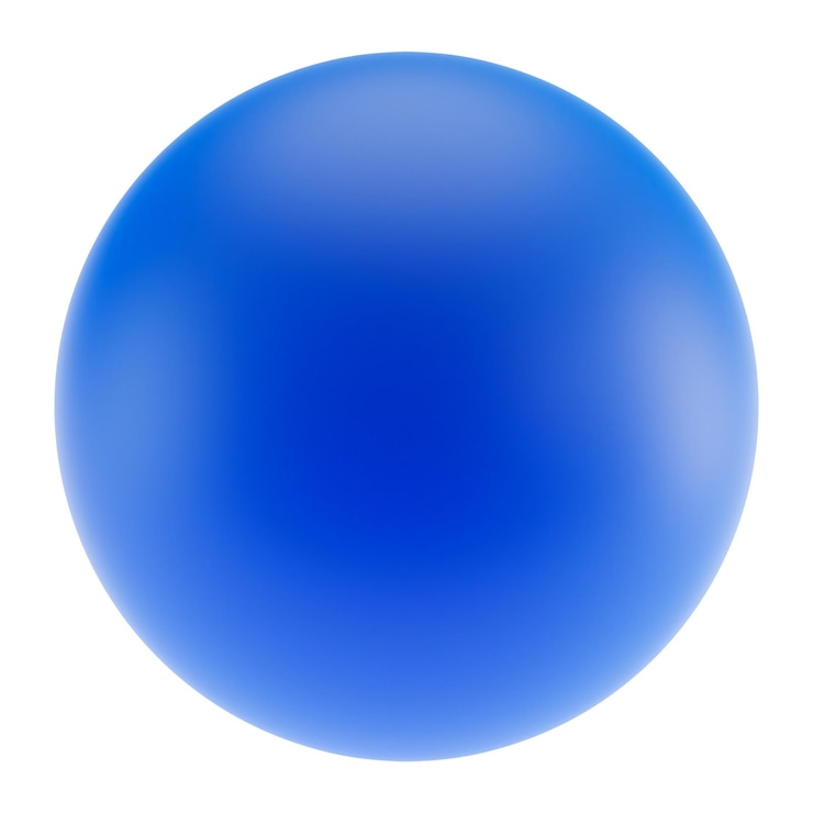Foto bola azul png forma de esfera 3d fondo transparente