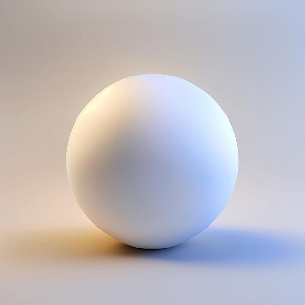 Foto bola blanca sobre blanco