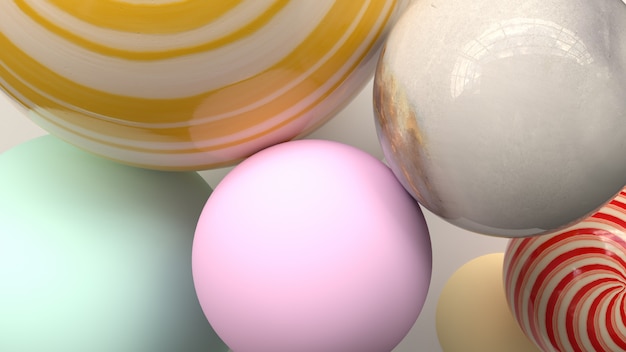 bola colorida / esfera abstrato renderização em 3d