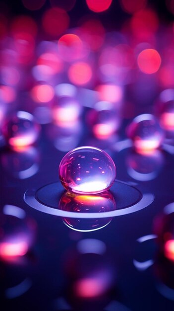 una bola de cristal con gotas de agua.
