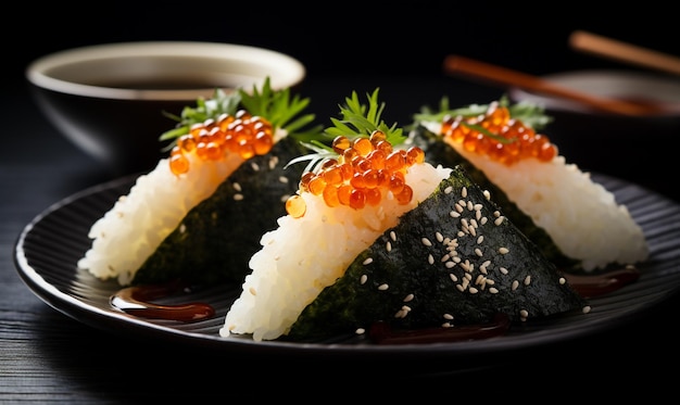 Bola de arroz japonesa Onigiri com Nori